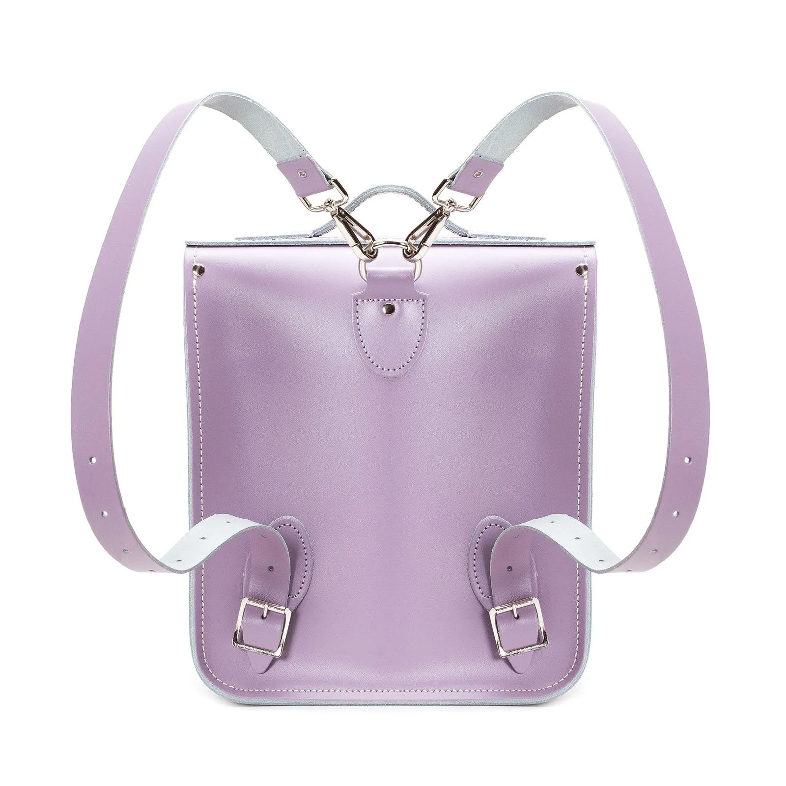 Handmade Leather City Backpack - Pastel Violet
