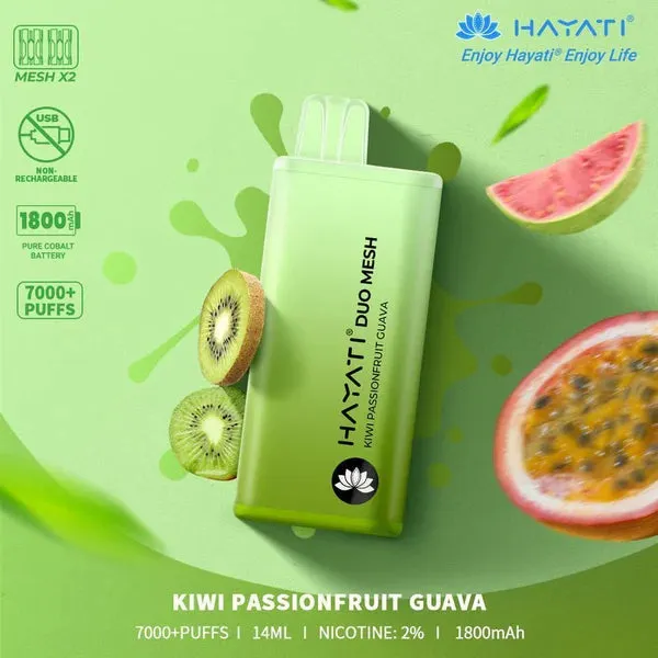 Hayati Duo Mesh 7000 Puffs Disposable Vape Bar Pod