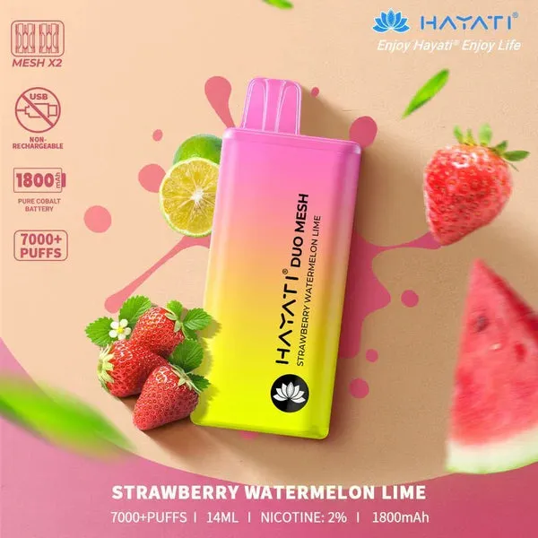 Hayati Duo Mesh 7000 Puffs Disposable Vape Bar Pod