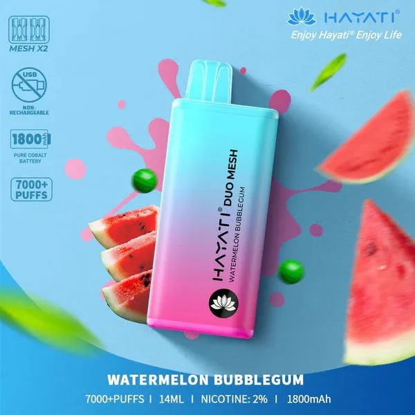 Hayati Duo Mesh 7000 Puffs Disposable Vape Bar Pod