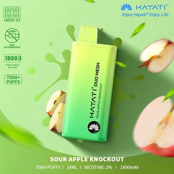 Hayati Duo Mesh 7000 Puffs Disposable Vape Bar Pod