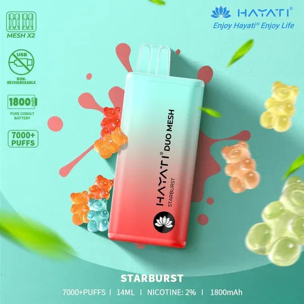 Hayati Duo Mesh 7000 Puffs Disposable Vape Bar Pod