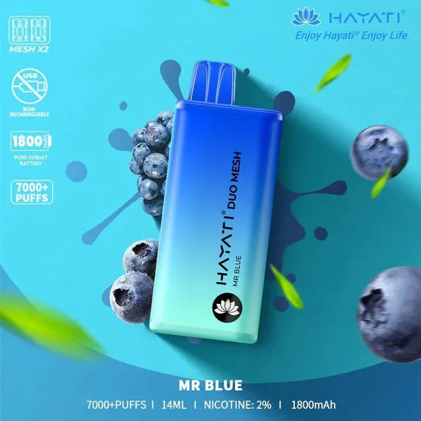 Hayati Duo Mesh 7000 Puffs Disposable Vape Bar Pod