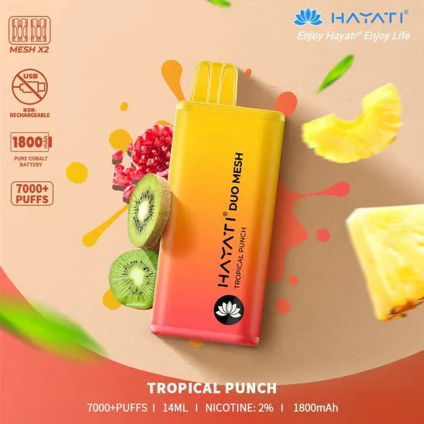 Hayati Duo Mesh 7000 Puffs Disposable Vape Bar Pod