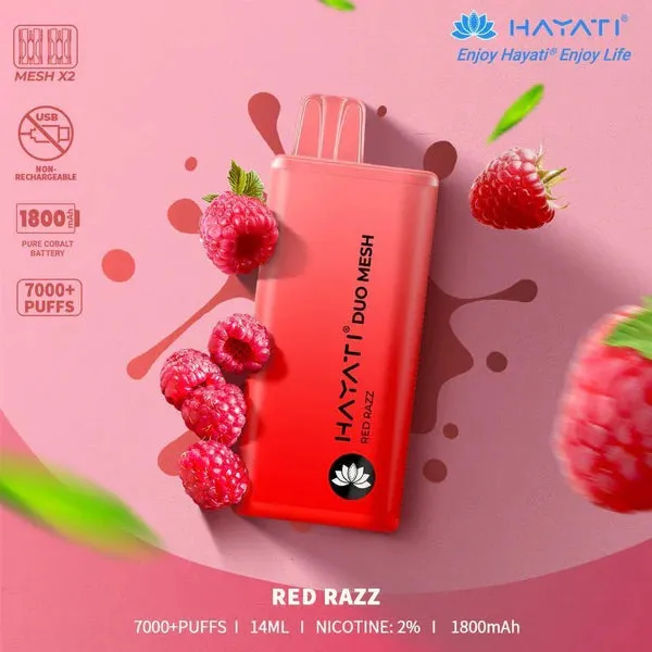 Hayati Duo Mesh 7000 Puffs Disposable Vape Bar Pod