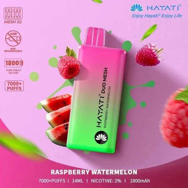 Hayati Duo Mesh 7000 Puffs Disposable Vape Bar Pod