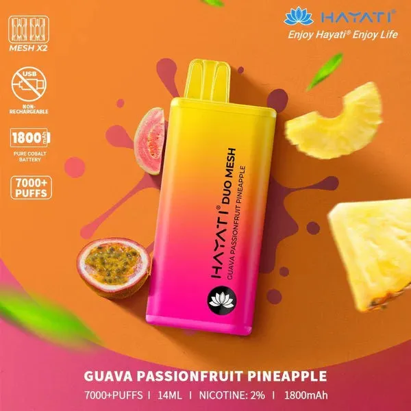 Hayati Duo Mesh 7000 Puffs Disposable Vape Bar Pod