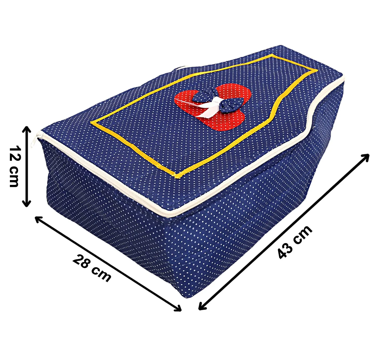 Heart Home Dot Printed Blouse Cover Wardrobe Organiser Clothes Storage Bag (Blue)-HS_38_HEARTH20973