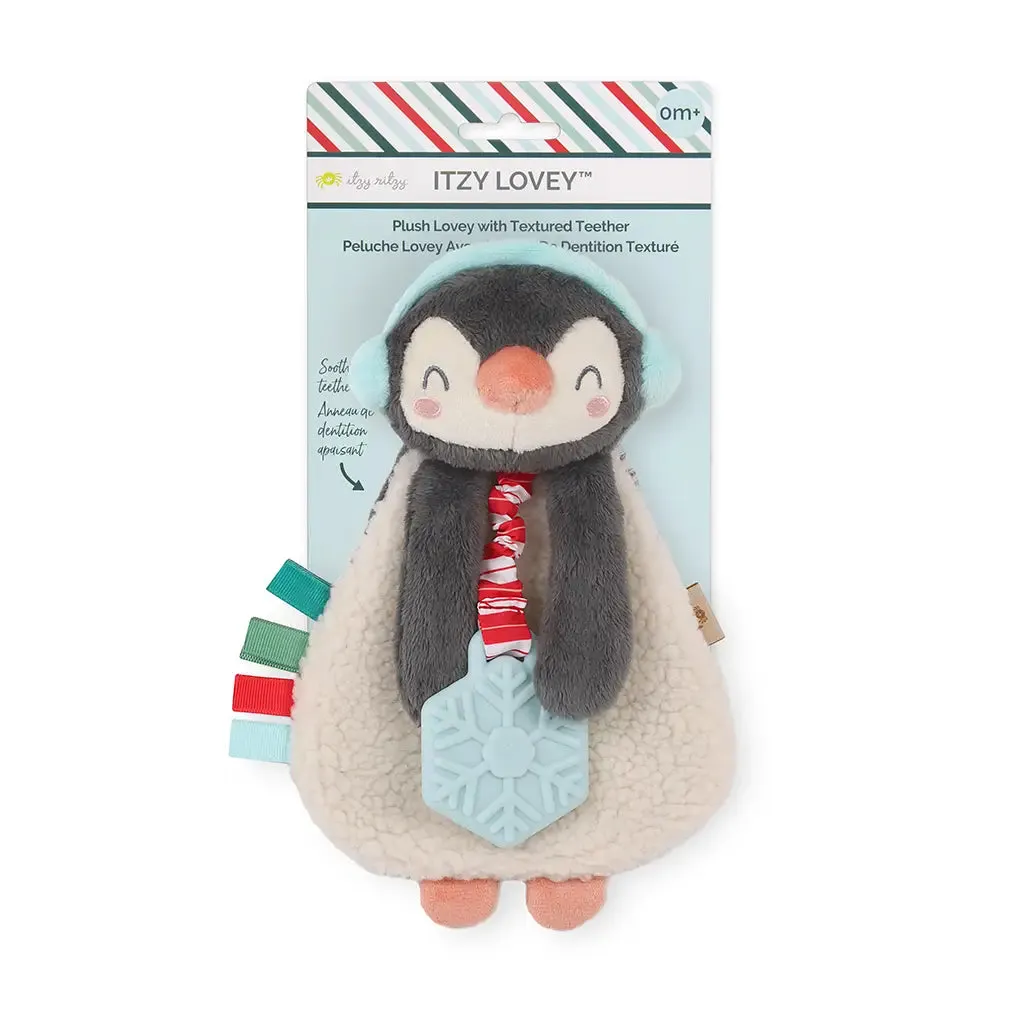 Holiday Penguin Itzy Lovey™ Plush   Teether Toy