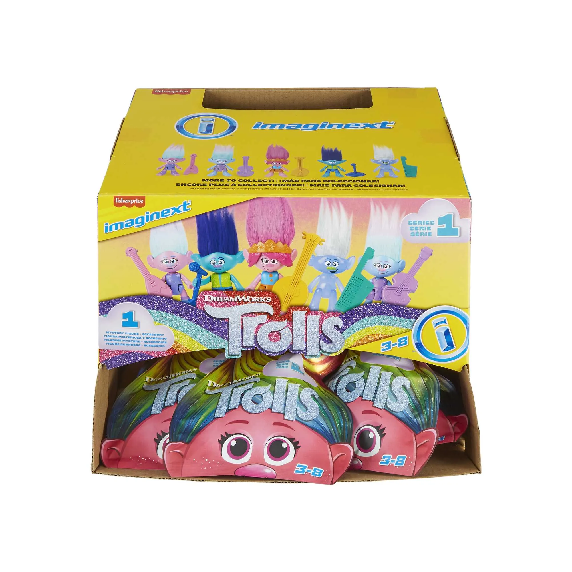 Imaginext Trolls Collection Of Blind Bag Figure Sets With Poseable Characters & Accessories