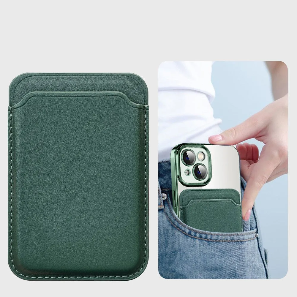 iPhone 13 2in1 MagSafe Hybrid Case TPU Bumper   Leather Wallet Credit Card Holder - Blue / Transparent