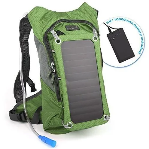 Ivation 7W Solar charging 1.8L Hydration Backpack/Bladder Bag