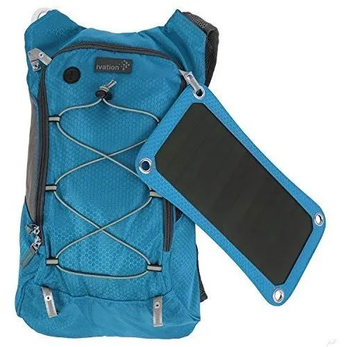 Ivation 7W Solar charging 1.8L Hydration Backpack/Bladder Bag