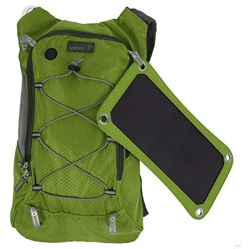 Ivation 7W Solar charging 1.8L Hydration Backpack/Bladder Bag