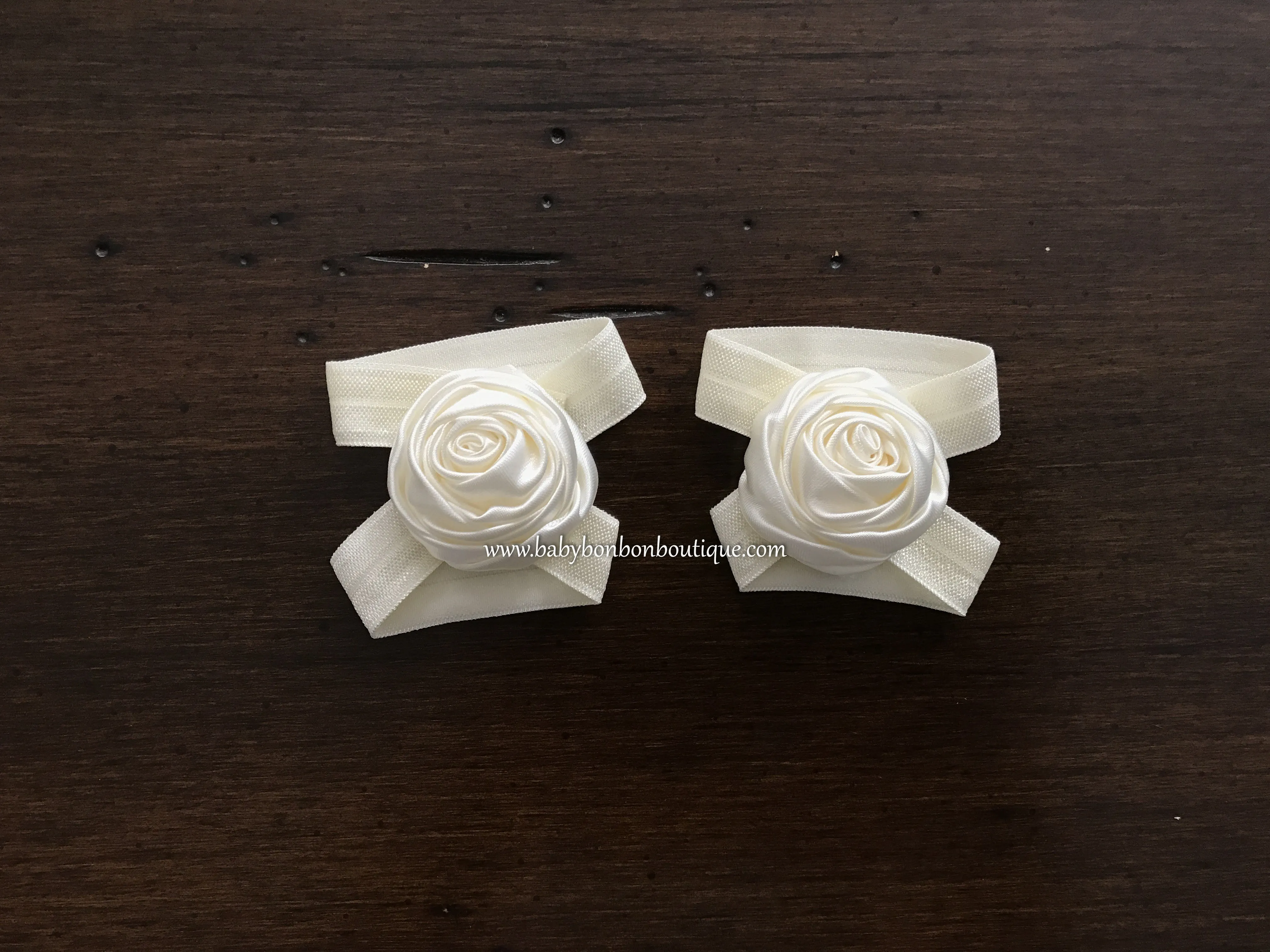 Ivory Rosette Headband and Sandals