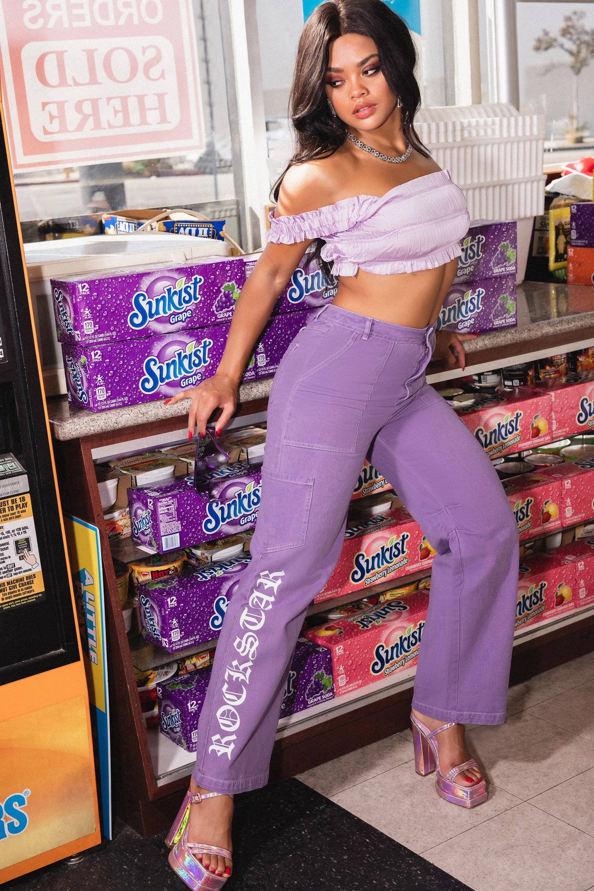Jaliyah Crop Tank-Lavender