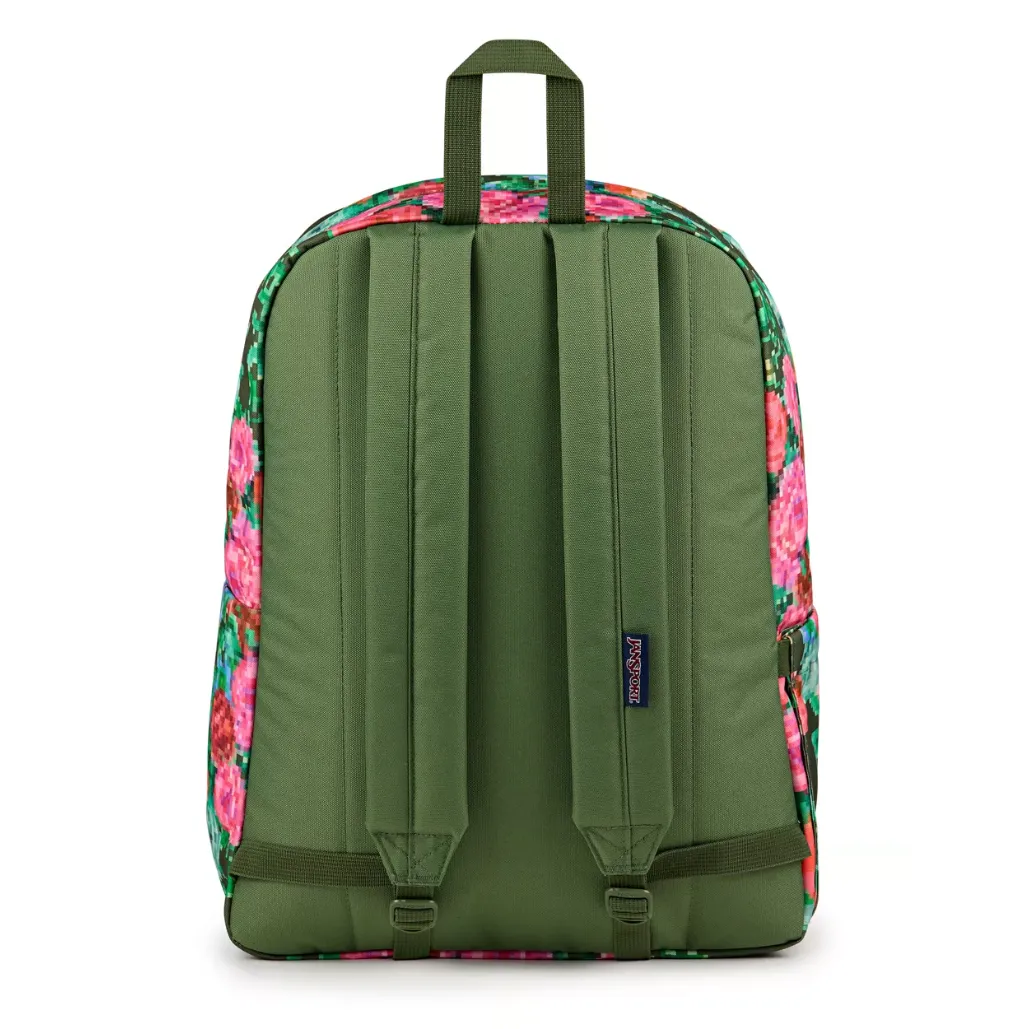 JanSport SuperBreak Backpack - Bit Bouquet Green