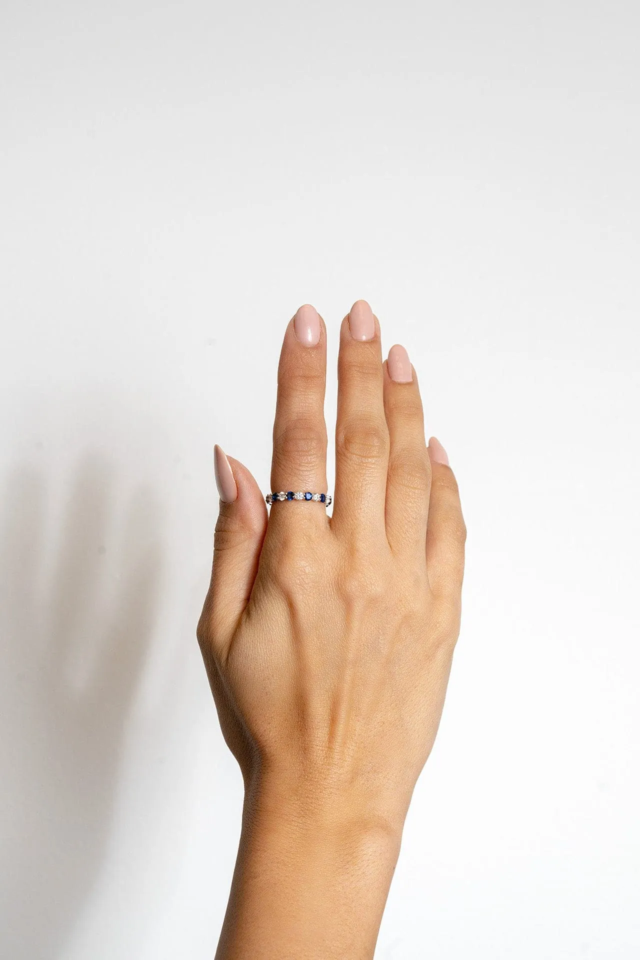 JB Star Diamond & Sapphire Eternity Band Ring