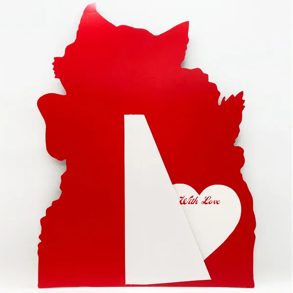 Jumbo Smiling Cat Vintage Valentine (11in)