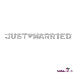 JUST MARRIED l Letter Banner