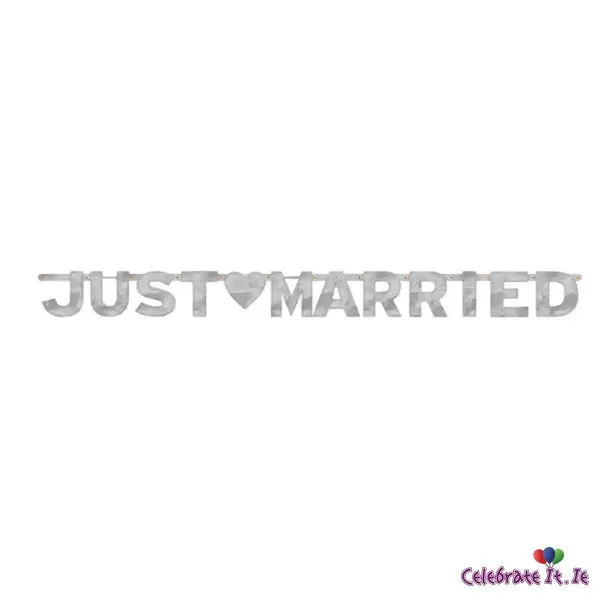JUST MARRIED l Letter Banner