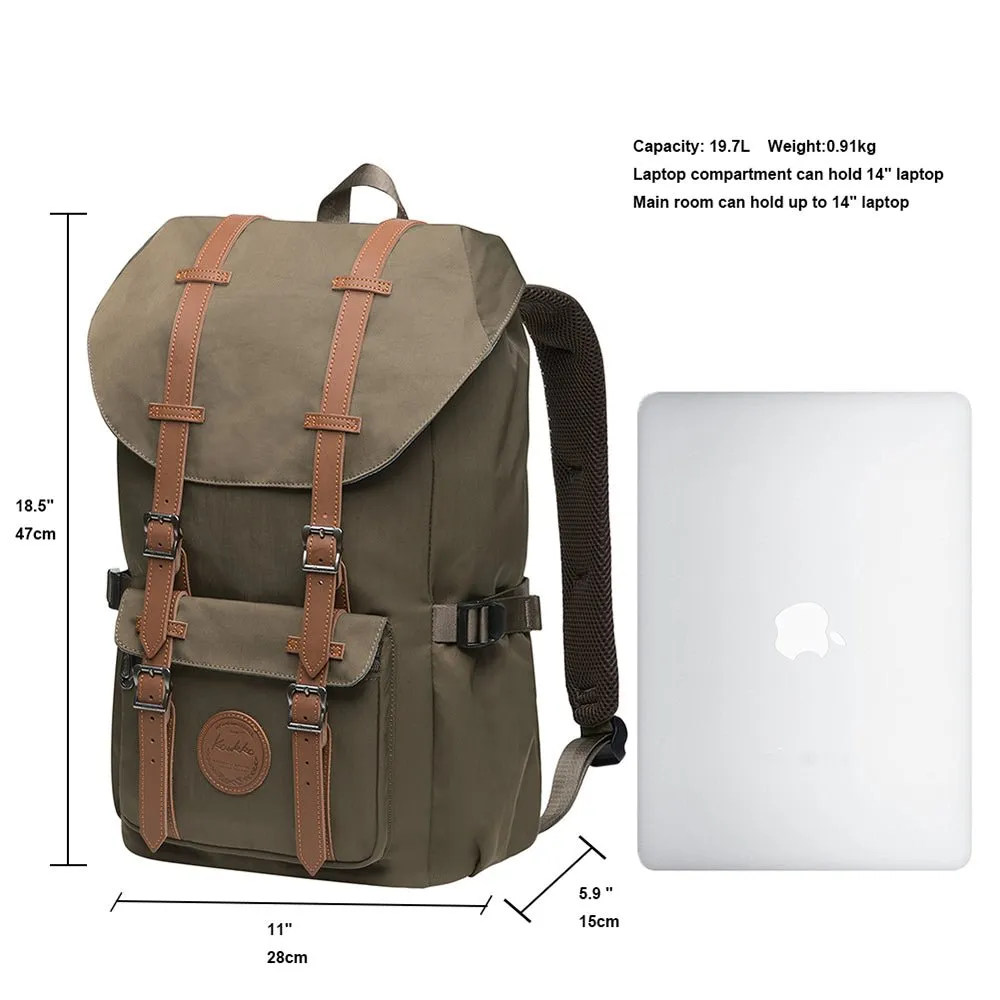 KAUKKO Backpack for city trips, EP5-11 ( Army Green / 19.7L )