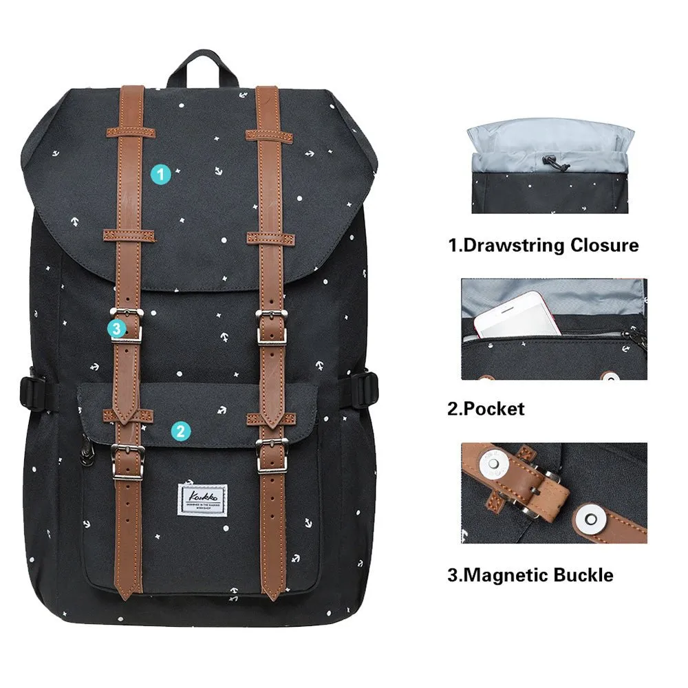 KAUKKO Backpack for city trips, EP5-12 ( Black /19.7L )
