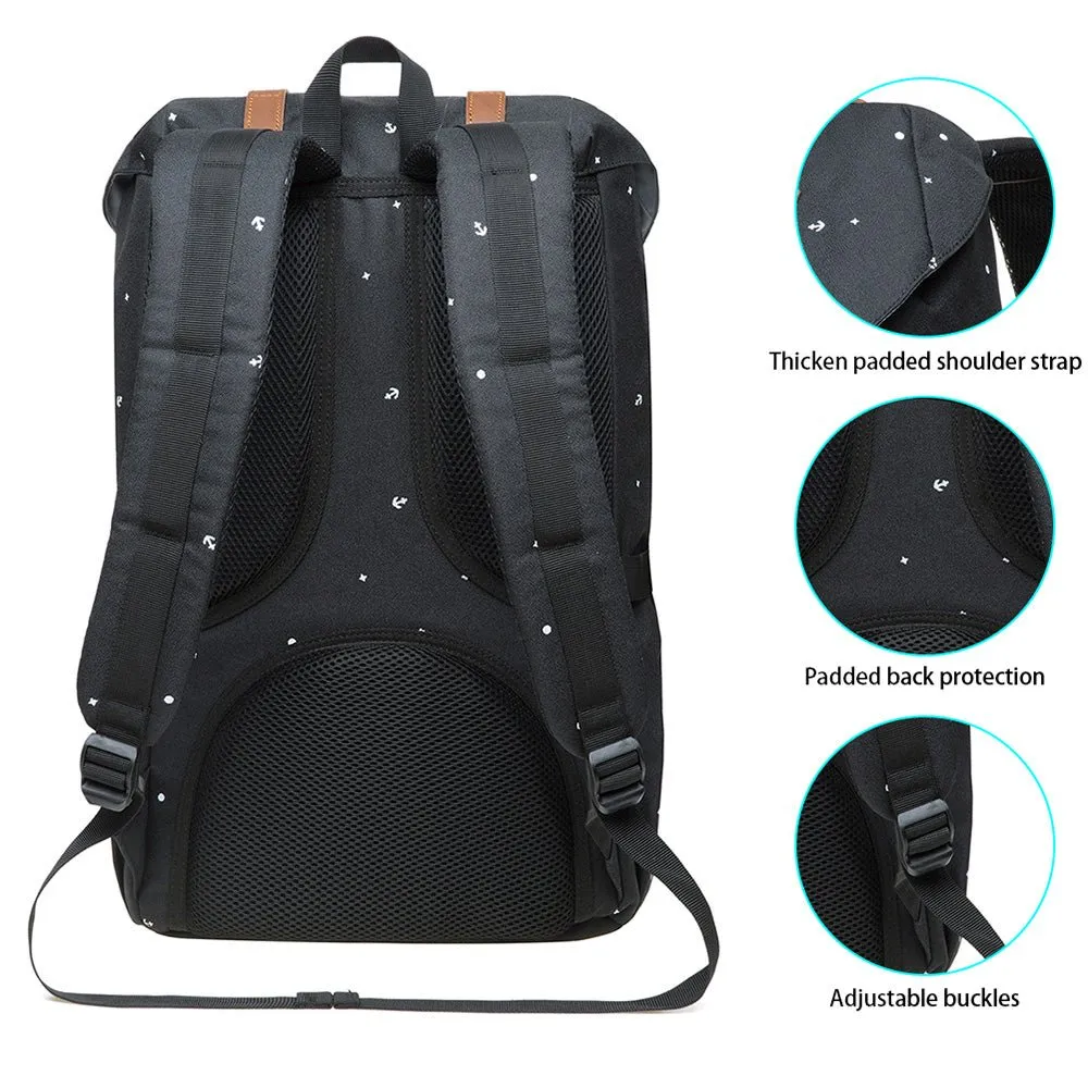 KAUKKO Backpack for city trips, EP5-12 ( Black /19.7L )