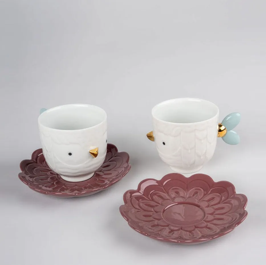 Kawki Cups and Saucers (Set of 2)