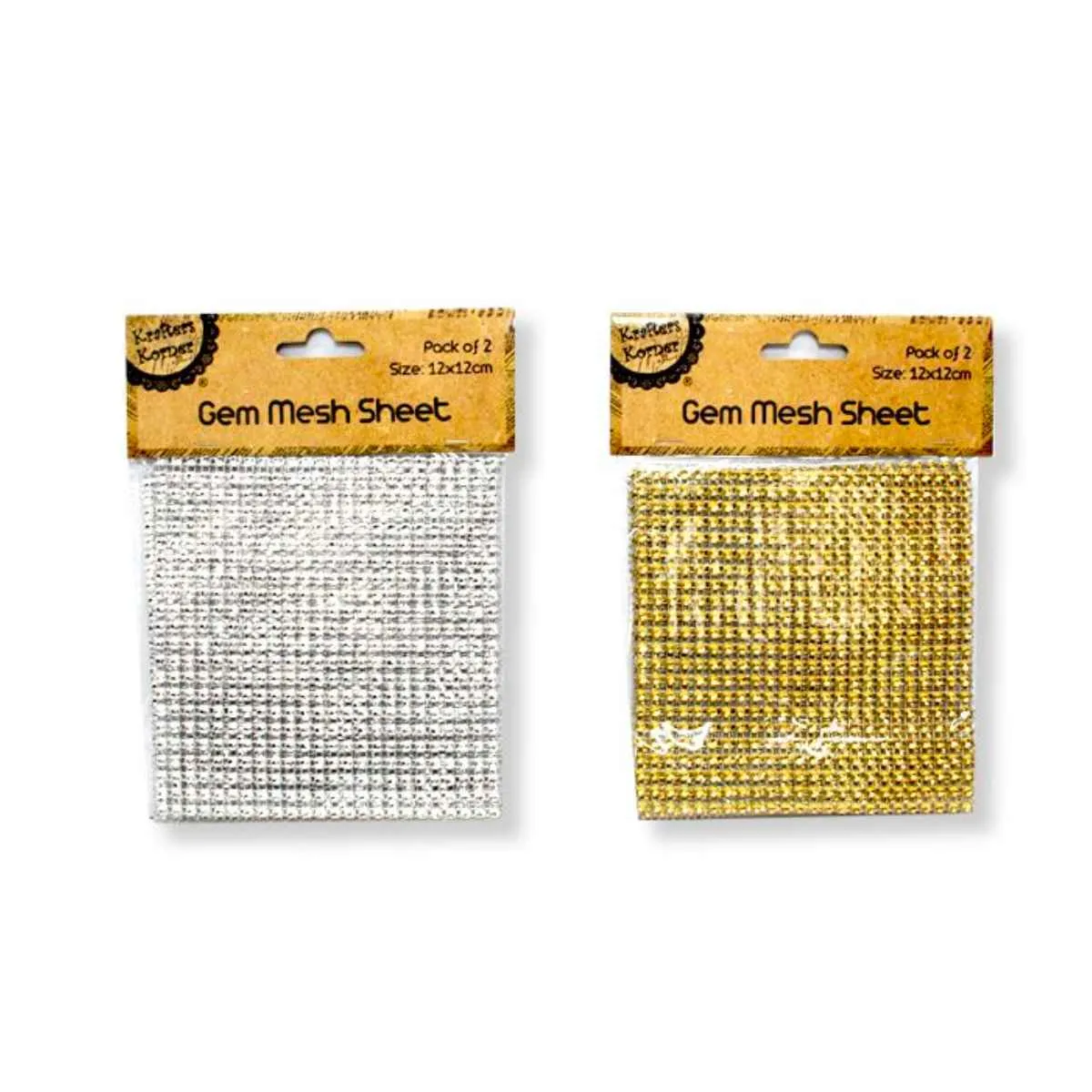 Krafters Korner Mesh Sheets 2pk- Gold