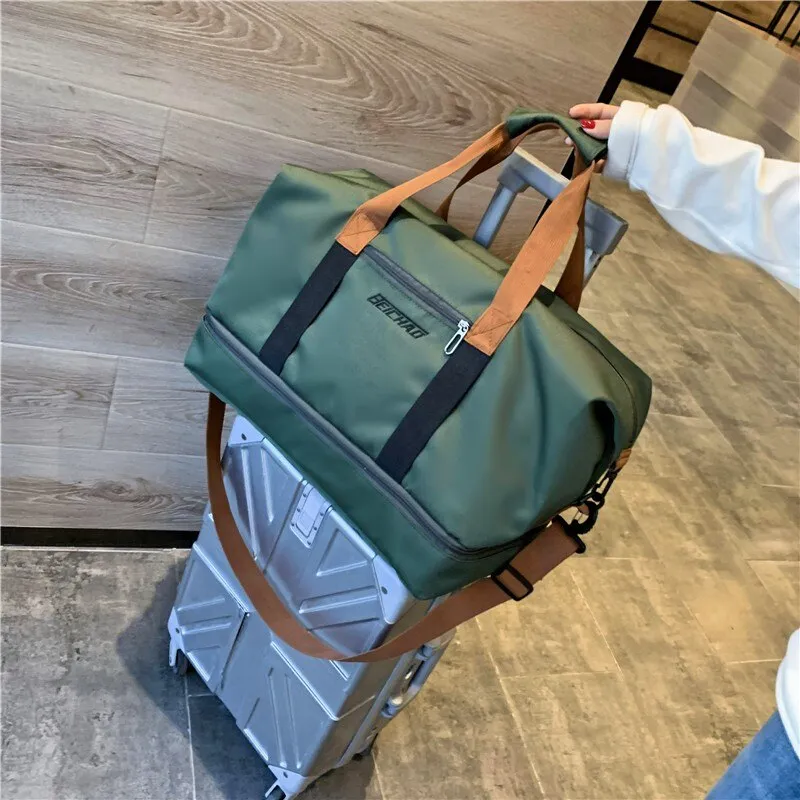 Large capacity Travel Bag Fashion Women Yoga Mat Fitness Gym Bag Waterproof Sport Bag Shoulder Bag
