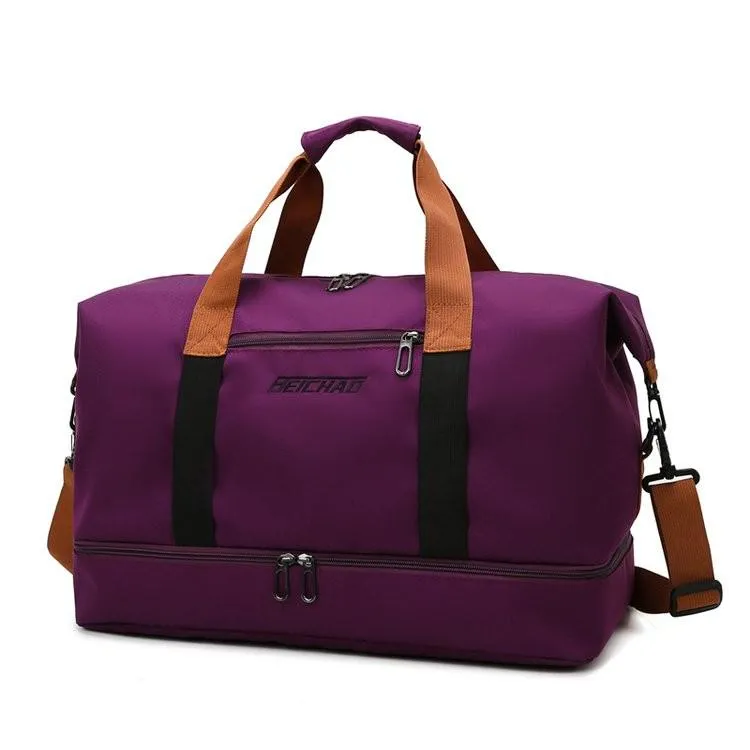 Large capacity Travel Bag Fashion Women Yoga Mat Fitness Gym Bag Waterproof Sport Bag Shoulder Bag
