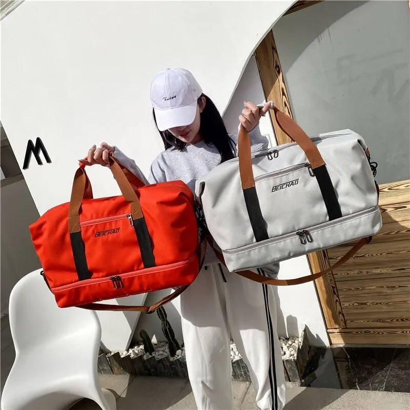 Large capacity Travel Bag Fashion Women Yoga Mat Fitness Gym Bag Waterproof Sport Bag Shoulder Bag