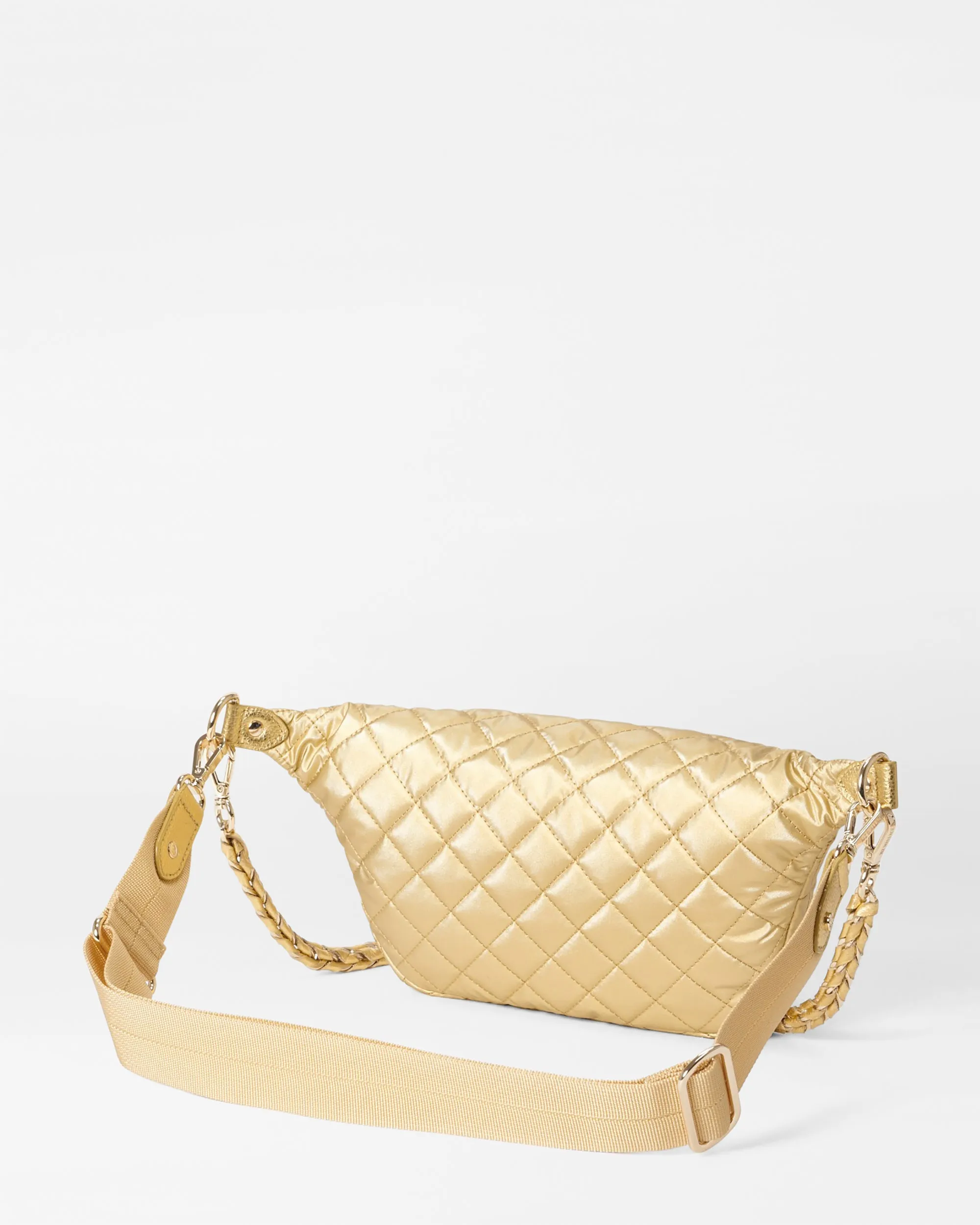 Light Gold Pearl Metallic Small Crosby Crossbody Sling