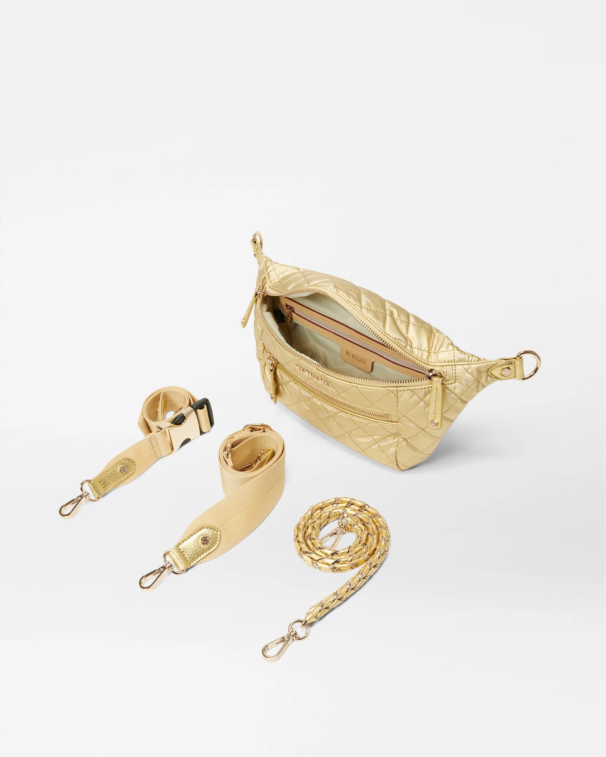Light Gold Pearl Metallic Small Crosby Crossbody Sling