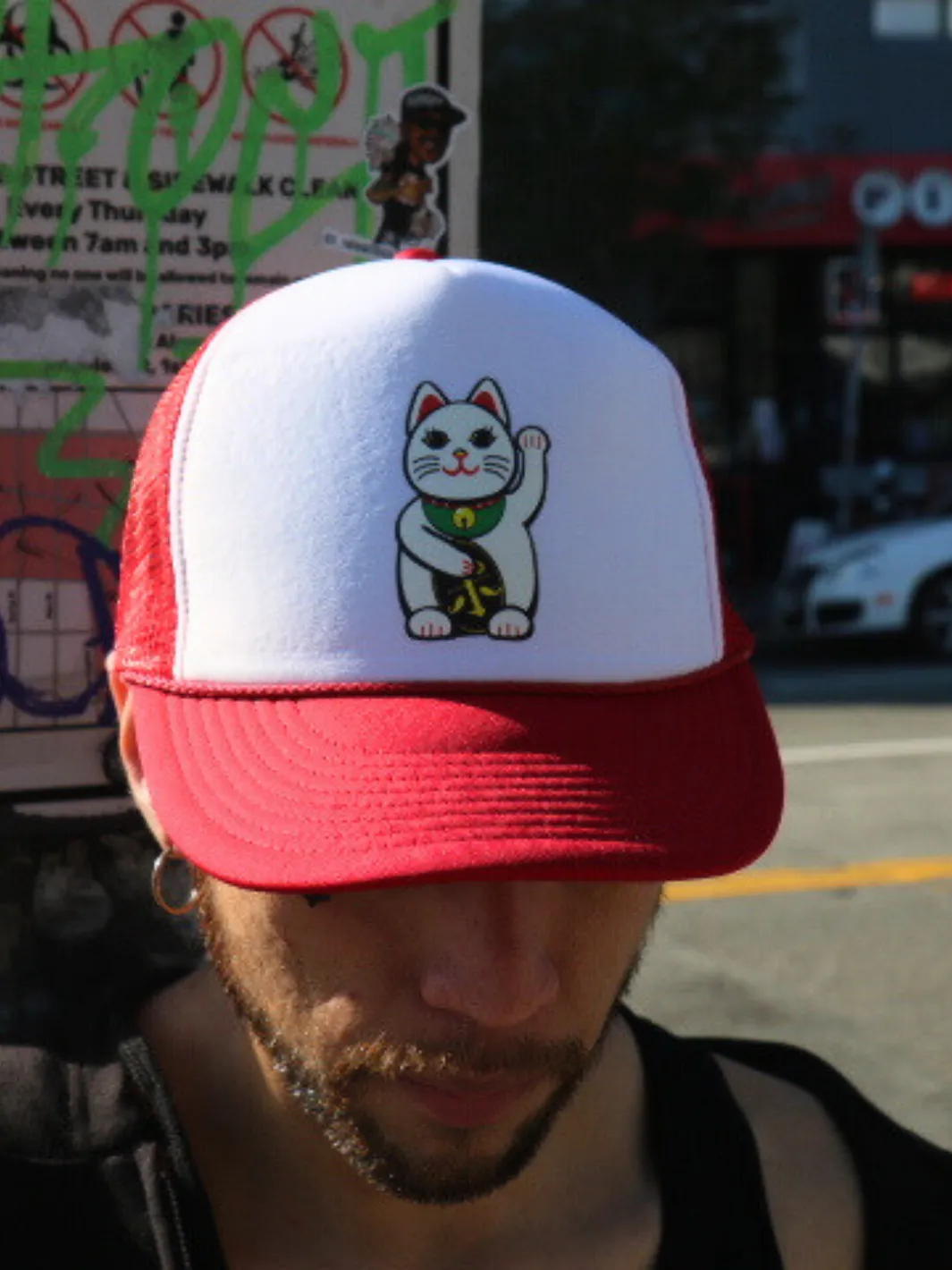 Lucky Cat Mesh Hat