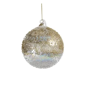 Luster Beaded Gold Ornament