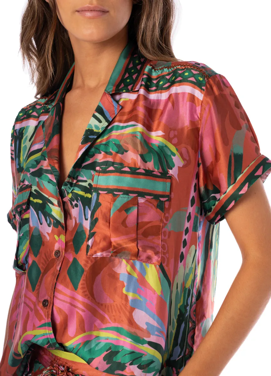 Maaji Flame Palms Moon Phase Long Shirt