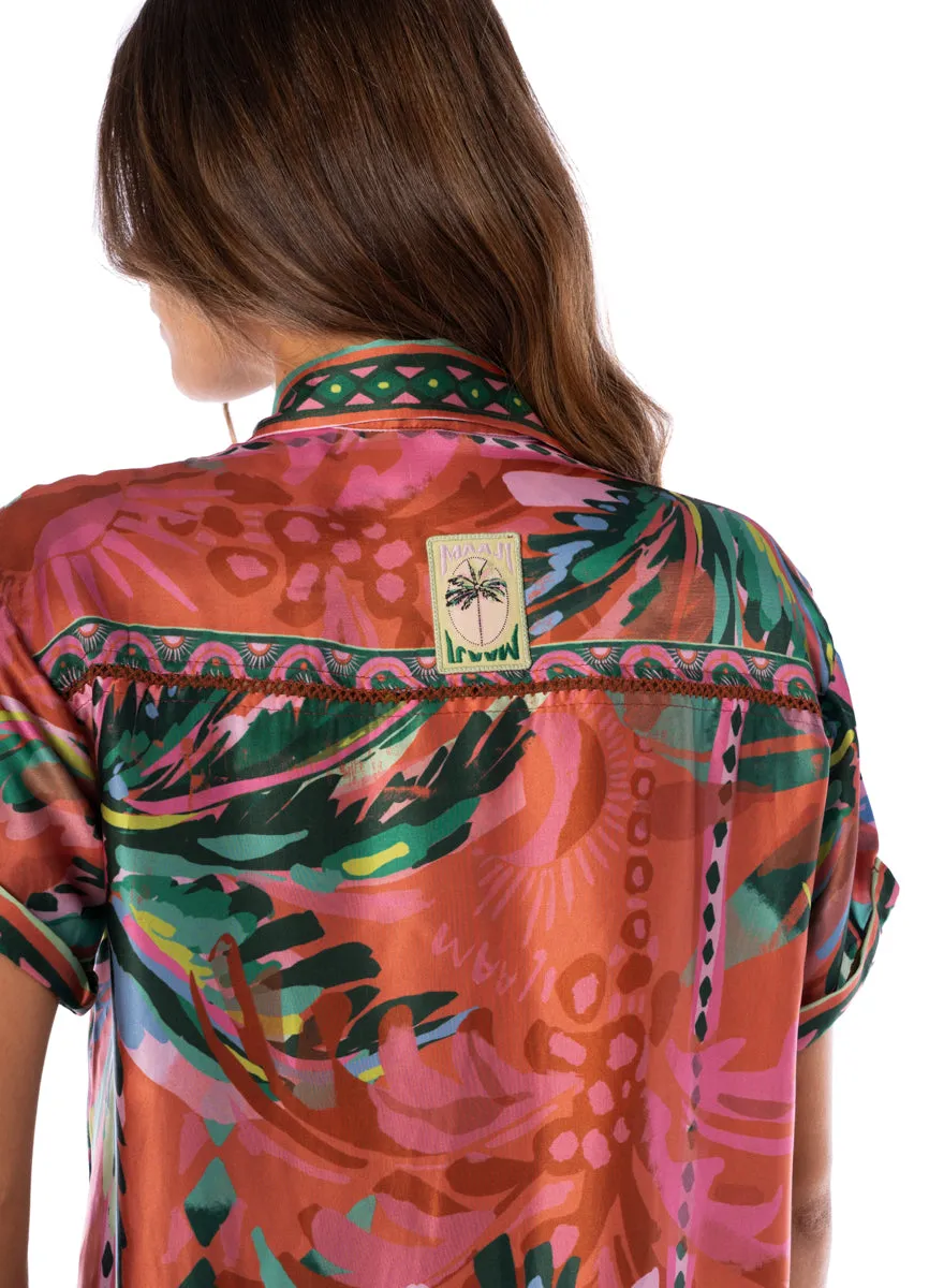 Maaji Flame Palms Moon Phase Long Shirt