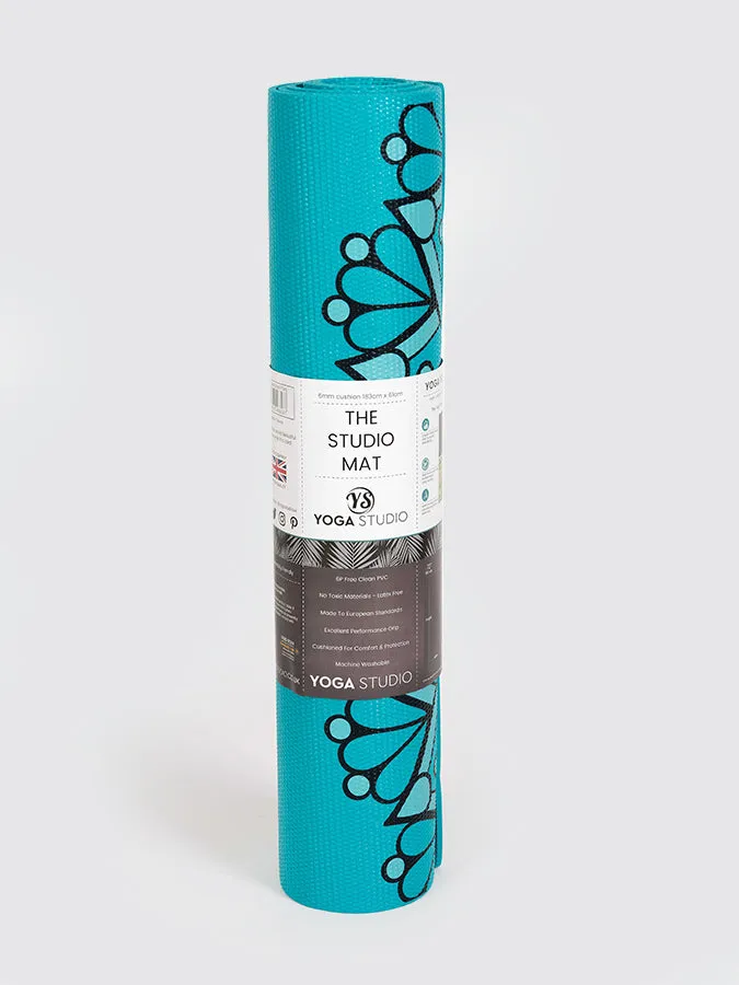 Mandala Yoga Mat - Aqua & Blue