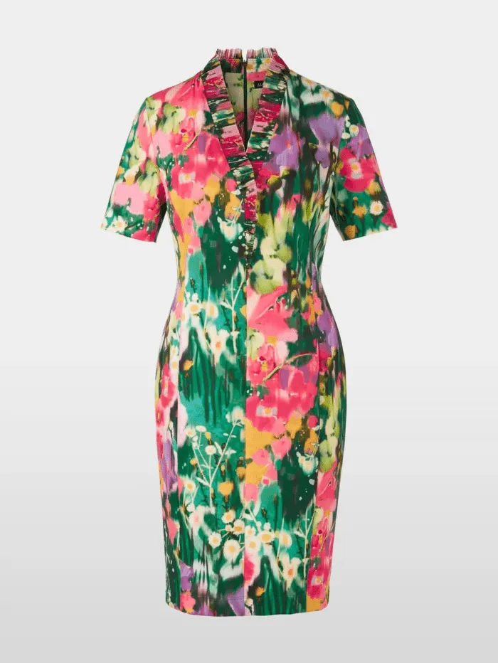 Marc Cain Collections Dress With Pleated Bodice XC 21.09 J02 COL 558
