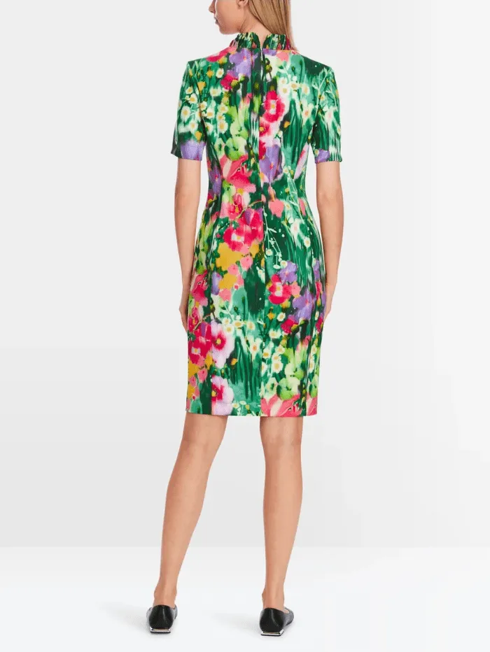 Marc Cain Collections Dress With Pleated Bodice XC 21.09 J02 COL 558