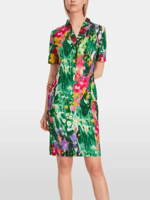 Marc Cain Collections Dress With Pleated Bodice XC 21.09 J02 COL 558