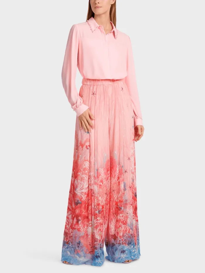 Marc Cain Collections Shirt Blouse With Pearls In Soft Seashell Pink WC 51.46 W90 COL 212