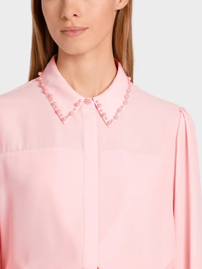 Marc Cain Collections Shirt Blouse With Pearls In Soft Seashell Pink WC 51.46 W90 COL 212
