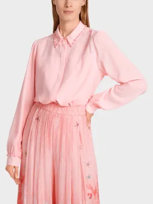 Marc Cain Collections Shirt Blouse With Pearls In Soft Seashell Pink WC 51.46 W90 COL 212