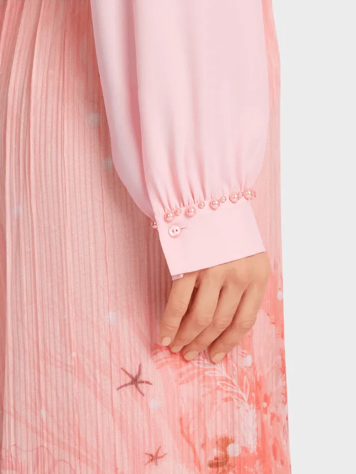 Marc Cain Collections Shirt Blouse With Pearls In Soft Seashell Pink WC 51.46 W90 COL 212