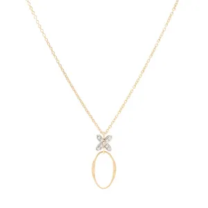 Marco Bicego® 'Marrakech' 18K Diamond Flower Pendant Necklace