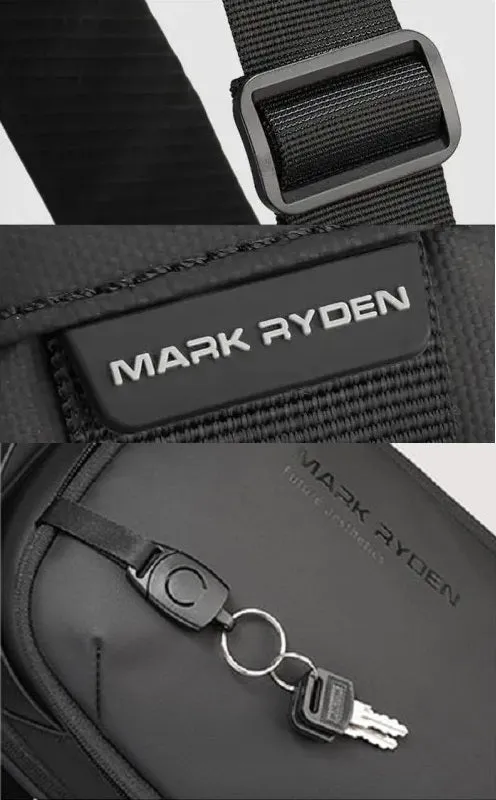 Mark Ryden MR-7918 Crossbody Messenger Chest Bag Waterproof USB Charging