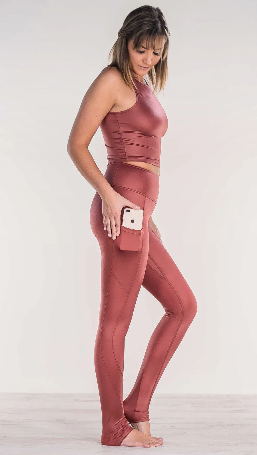 Mauve - Full Length Luster Leggings